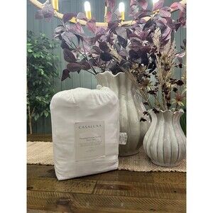 King 600 Thread Count Sateen Sheet Set White - Casaluna
